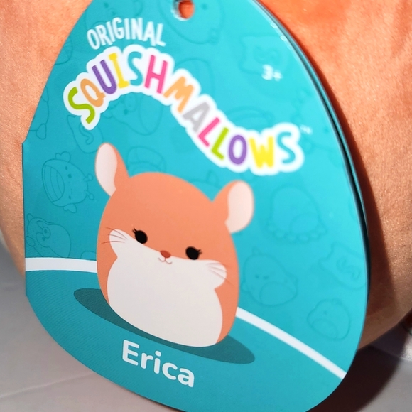 ERICA 🐹 Peach Chinchilla Original Squishmallow by Kelly Toy ☆》NWT《☆ - Picture 3 of 8